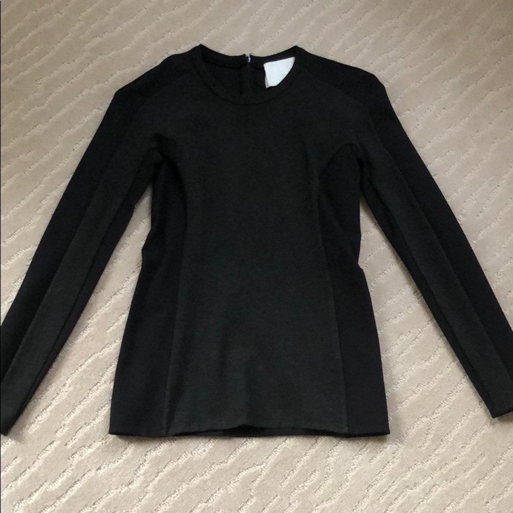 Phillip Lim Black/Charcoal Grey Fitted Long Sleeve - Picture 2 of 6